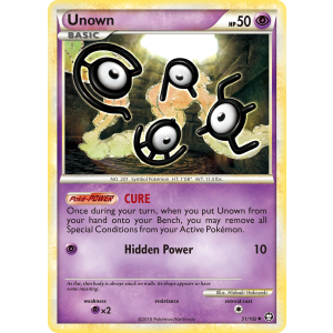 Unown 51/102 Pokemon TCG HeartGold & SoulSilver HSTriumphant