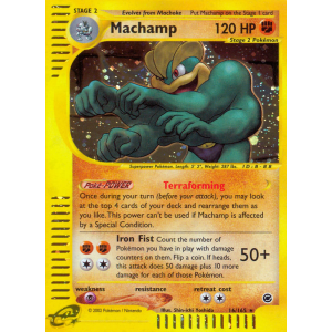 Rare Holo Machamp 16/165 Pokemon TCG E-Card Expedition Base Set