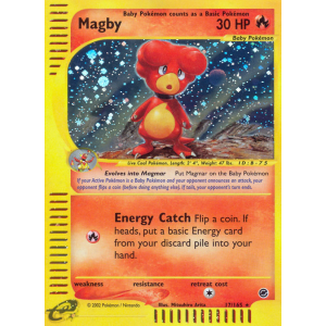 Rare Holo Magby 17/165 Pokemon TCG E-Card Expedition Base Set