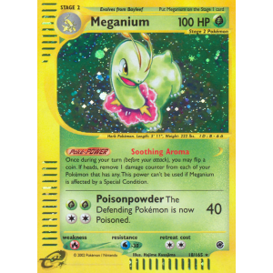 Rare Holo Meganium 18/165 Pokemon TCG E-Card Expedition Base Set