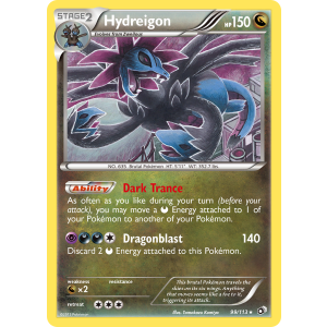 Rare Holo Hydreigon 99/113 Pokemon TCG Black & White Legendary Treasures