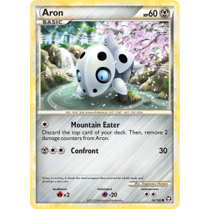 Aron 56/102 Pokemon TCG HeartGold & SoulSilver HSTriumphant