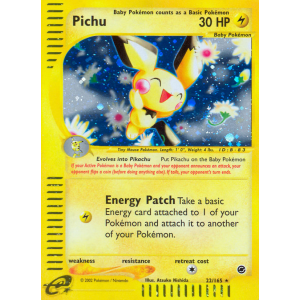 Rare Holo Pichu 22/165 Pokemon TCG E-Card Expedition Base Set