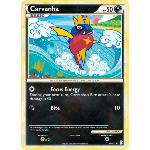 Carvanha 59/102 Pokemon TCG HeartGold & SoulSilver HSTriumphant