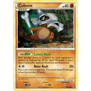 Cubone 60/102 Pokemon TCG HeartGold & SoulSilver HSTriumphant