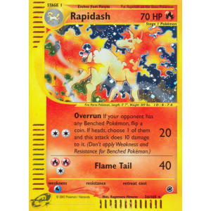 Rare Holo Rapidash 26/165 Pokemon TCG E-Card Expedition Base Set