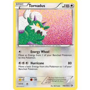 Rare Holo Tornadus 108/113 Pokemon TCG Black & White Legendary Treasures