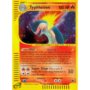 Rare Holo Typhlosion 28/165 Pokemon TCG E-Card Expedition Base Set