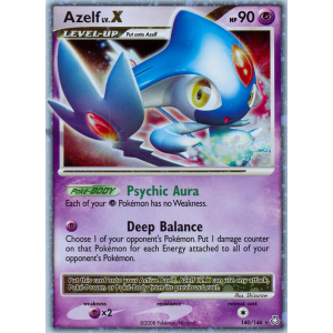 Rare Holo LV.X Azelf LV.X 140/146 Pokemon TCG Diamond & Pearl Legends Awakened