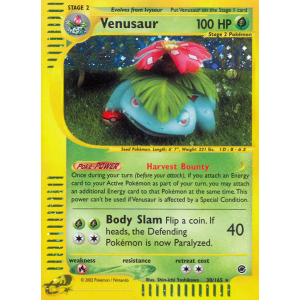 Rare Holo Venusaur 30/165 Pokemon TCG E-Card Expedition Base Set