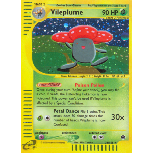 Rare Holo Vileplume 31/165 Pokemon TCG E-Card Expedition Base Set