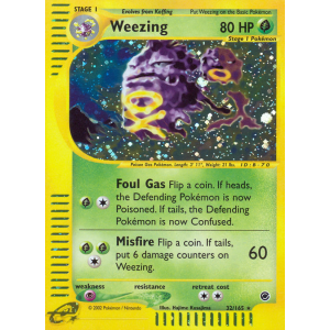 Rare Holo Weezing 32/165 Pokemon TCG E-Card Expedition Base Set