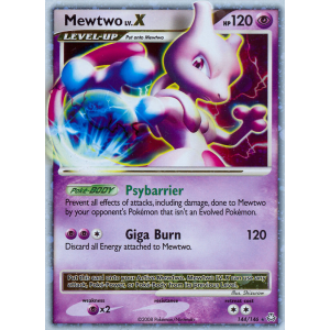 Rare Holo LV.X Mewtwo LV.X 144/146 Pokemon TCG Diamond & Pearl Legends Awakened