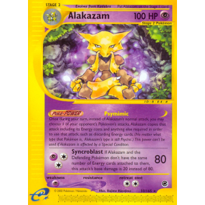 Alakazam 33/165 Pokemon TCG E-Card Expedition Base Set