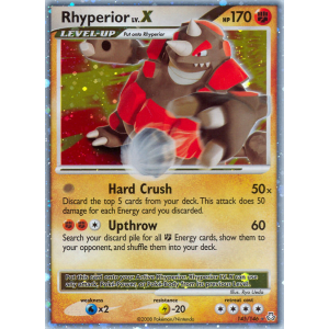 Rare Holo LV.X Rhyperior LV.X 145/146 Pokemon TCG Diamond & Pearl Legends Awakened