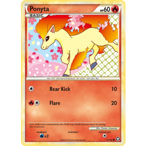 Ponyta 72/102 Pokemon TCG HeartGold & SoulSilver HSTriumphant