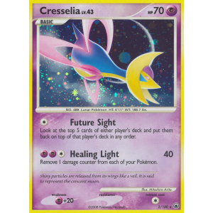 Rare Holo Cresselia 2/100 Pokemon TCG Diamond & Pearl Majestic Dawn