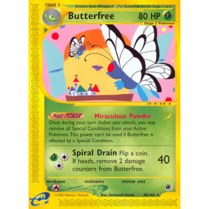 Butterfree 38/165 Pokemon TCG E-Card Expedition Base Set