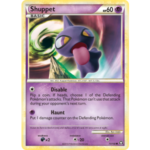 Shuppet 75/102 Pokemon TCG HeartGold & SoulSilver HSTriumphant