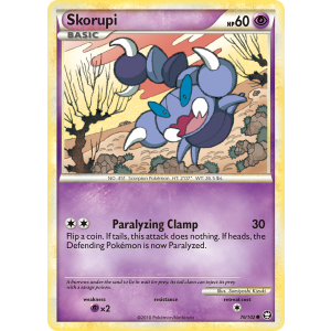 Skorupi 76/102 Pokemon TCG HeartGold & SoulSilver HSTriumphant