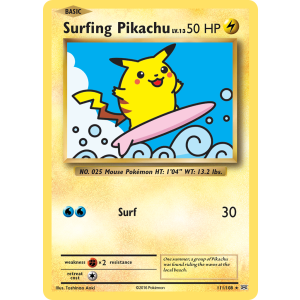 Rare Secret Surfing Pikachu 111/108 Pokemon TCG XY Evolutions