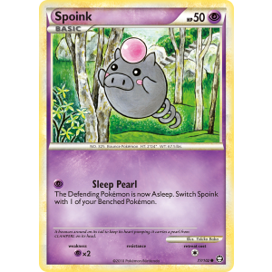 Spoink 77/102 Pokemon TCG HeartGold & SoulSilver HSTriumphant