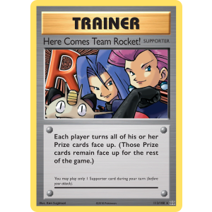 Rare Secret Here Comes Team Rocket! 113/108 Pokemon TCG XY Evolutions