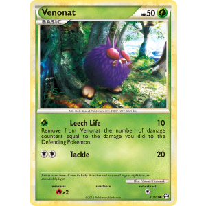 Venonat 81/102 Pokemon TCG HeartGold & SoulSilver HSTriumphant