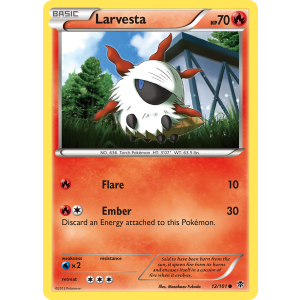 Larvesta 12/101 Pokemon TCG Black & White Plasma Blast