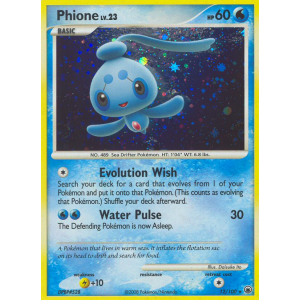 Rare Holo Phione 12/100 Pokemon TCG Diamond & Pearl Majestic Dawn