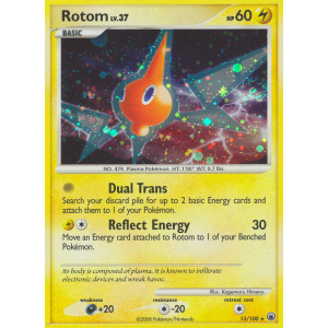 Rare Holo Rotom 13/100 Pokemon TCG Diamond & Pearl Majestic Dawn