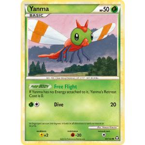 Yanma 84/102 Pokemon TCG HeartGold & SoulSilver HSTriumphant