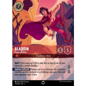 Enchanted Aladdin - Heroic Outlaw 211/204 Disney Lorcana TCG The First Chapter