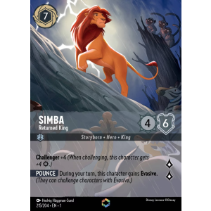 Enchanted Simba - Returned King 215/204 Disney Lorcana TCG The First Chapter