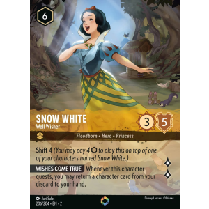 Enchanted Snow White - Well Wisher 206/204 Disney Lorcana TCG Rise of the Floodborn