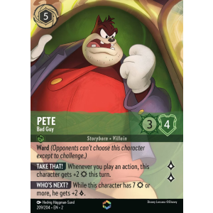 Enchanted Pete - Bad Guy 209/204 Disney Lorcana TCG Rise of the Floodborn