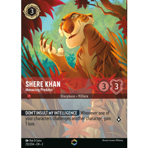 Enchanted Shere Khan - Menacing Predator 212/204 Disney Lorcana TCG Rise of the Floodborn