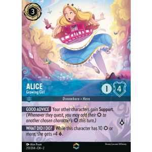 Enchanted Alice - Growing Girl 213/204 Disney Lorcana TCG Rise of the Floodborn