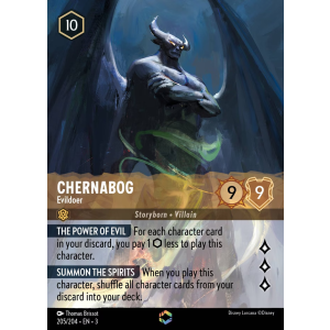 Enchanted Chernabog - Evildoer 205/204 Disney Lorcana TCG Into the Inklands