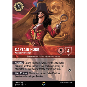 Enchanted Captain Hook - Master Swordsman 214/204 Disney Lorcana TCG Into the Inklands