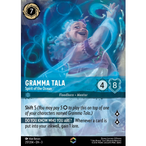 Enchanted Gramma Tala - Spirit of the Ocean 217/204 Disney Lorcana TCG Into the Inklands