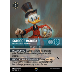 Enchanted Scrooge McDuck - Richest Duck in the World 218/204 Disney Lorcana TCG Into the Inklands