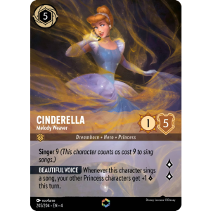 Enchanted Cinderella - Melody Weaver 205/204 Disney Lorcana TCG Ursula's Return