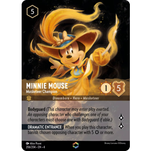 Enchanted Minnie Mouse - Musketeer Champion 206/204 Disney Lorcana TCG Ursula's Return