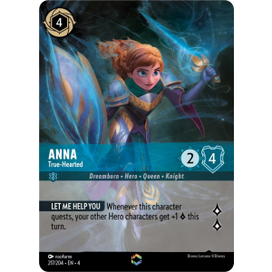 Enchanted Anna - True-Hearted 217/204 Disney Lorcana TCG Ursula's Return