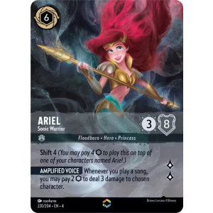 Enchanted Ariel - Sonic Warrior 220/204 Disney Lorcana TCG Ursula's Return