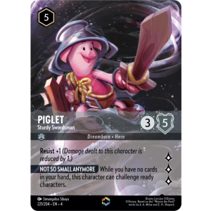 Enchanted Piglet - Sturdy Swordsman 221/204 Disney Lorcana TCG Ursula's Return