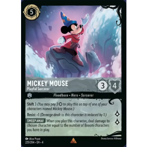 Mickey Mouse - Playful Sorcerer 225/204 Disney Lorcana TCG Ursula's Return