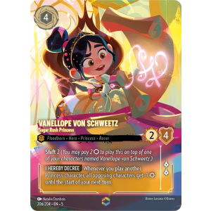 Enchanted Vanellope von Schweetz - Sugar Rush Princess 206/204 Disney Lorcana TCG Shimmering Skies