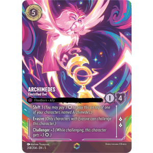 Enchanted Archimedes - Electrified Owl 208/204 Disney Lorcana TCG Shimmering Skies